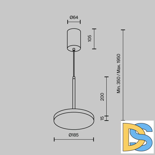 Подвесной светильник Maytoni Plato P076PL-L12W3K-BS