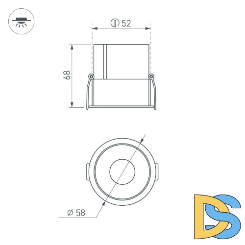 Встраиваемый светильник Arlight MS-ATLAS-BUILT-R58-10W Day4000 033651(1)