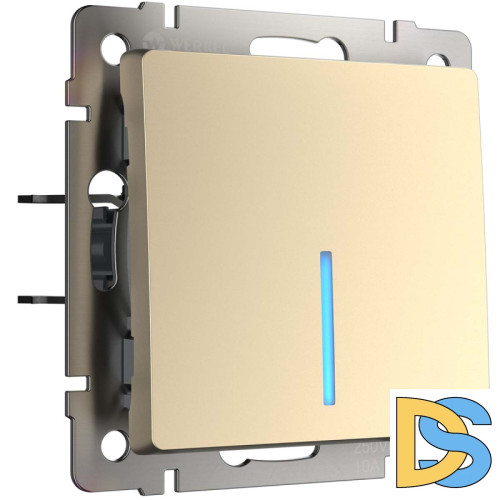 Выключатель Werkel одноклавишный с подсветкой шампань W1110111 4690389157080 a050872