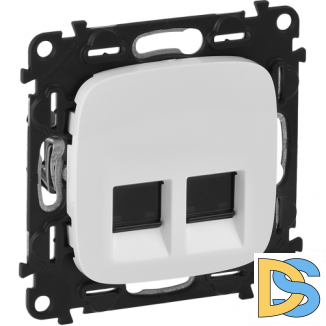 Розетка RJ11+RJ11 Legrand Valena Allure 753039+755425 Белая