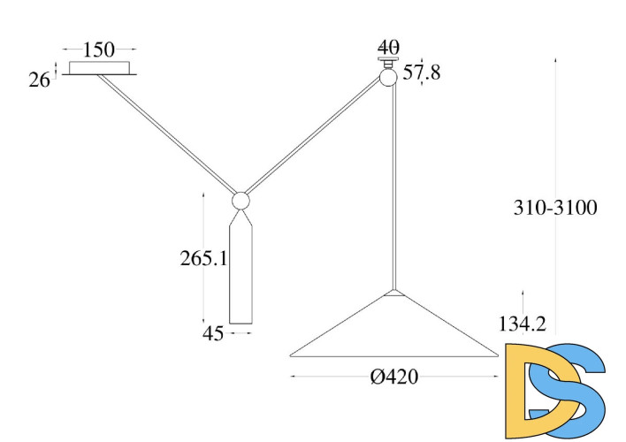 Подвесной светильник Maytoni Technical Peso P080PL-01W