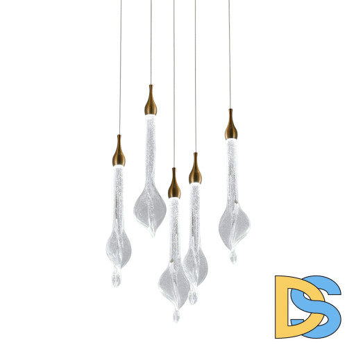 Подвесной светильник Delight Collection OD2433-5 gold/clear