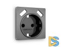 Лицевая панель для розетки с/з со шторками 2USB A+A Ambrella Volt Alfa AP6590