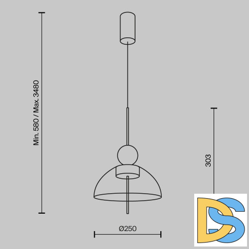 Подвесной светильник Maytoni Bangkok MOD185PL-L12CG3K1