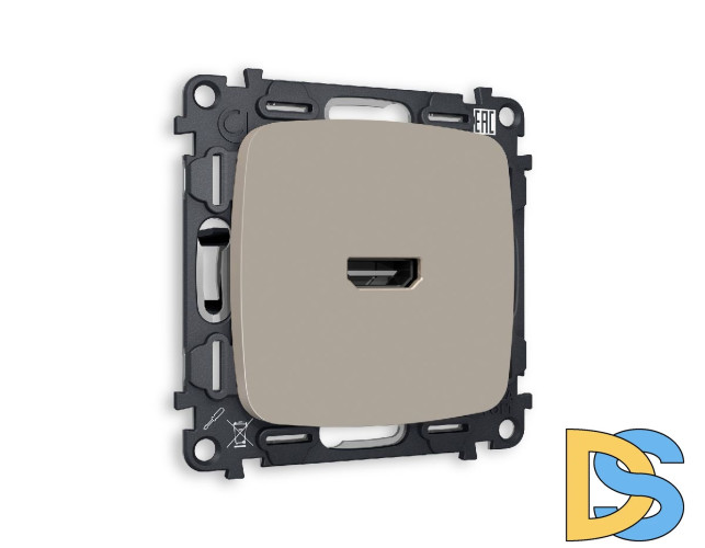 Комплект механизма розетки HDMI 2.0 40V/500MO 2.0GHz 5-18Gbit/s Ambrella Volt Omega MO374010