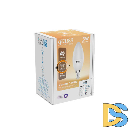 Лампа светодиодная диммируемая Gauss E14 5W 2700K матовая 1100112