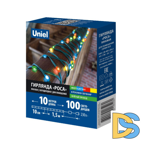 Гирлянда Uniel ULD-S1000-100/DGA MULTI IP20 DEW BAND UL-00011302
