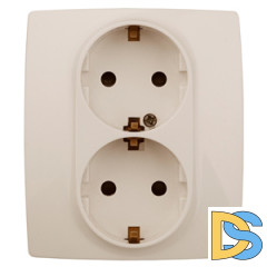 Розетка 2P+E Schuko со шторками Эра 12-2104-02 Б0014700