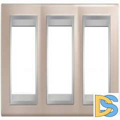 Рамка 3-ая (тройная), Оникс/Алюминий (металл), серия UNICA TOP/CLASS, Schneider Electric