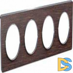Рамка 4-ая (четверная), Дерево Венге, серия Odace, Schneider Electric