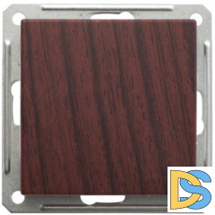 Выключатель 2-полюсный 1-клавишный 16А, Мореный дуб (пластик), серия Wessen 59, Schneider Electric