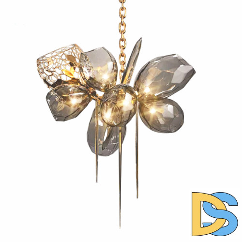 Подвесная люстра Delight Collection Britannica 8898P/AS gold/smoky
