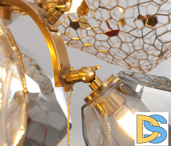 Подвесная люстра Delight Collection Britannica 8898P/AS gold/smoky