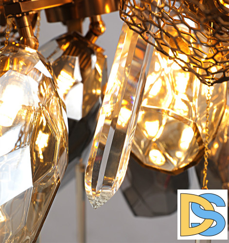 Подвесная люстра Delight Collection Britannica 8898P/AS gold/smoky