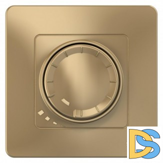 Диммер поворотно-нажимной, 400Вт для ламп накаливания, Титан, серия Blanca, Schneider El