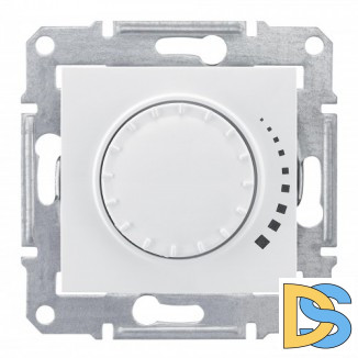 Диммер поворотно-нажимной, 400Вт LED универсальны, Белый, серия Sedna, Schneider Electric