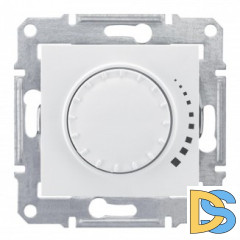 Диммер поворотно-нажимной, 400Вт LED универсальны, Белый, серия Sedna, Schneider Electric