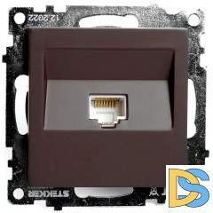 Розетка компьютерная 1-местная RJ-45 Stekker Катрин GLS00-7107-04 49023