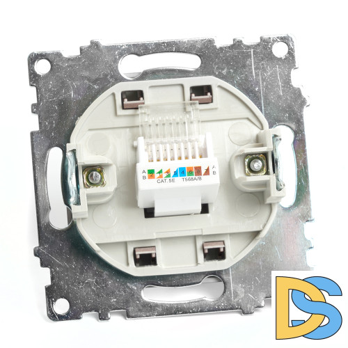 Розетка компьютерная 1-местная RJ-45 Stekker Катрин GLS00-7107-04 49023