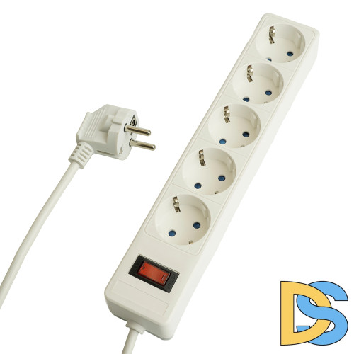 Сетевой фильтр 5-местный с/з Stekker Optima HM20-51-03 50093