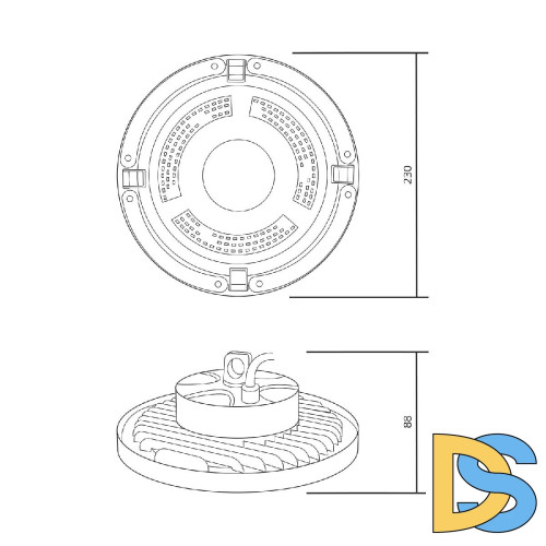 Подвесной светодиодный светильник Gauss Ufo 821536300