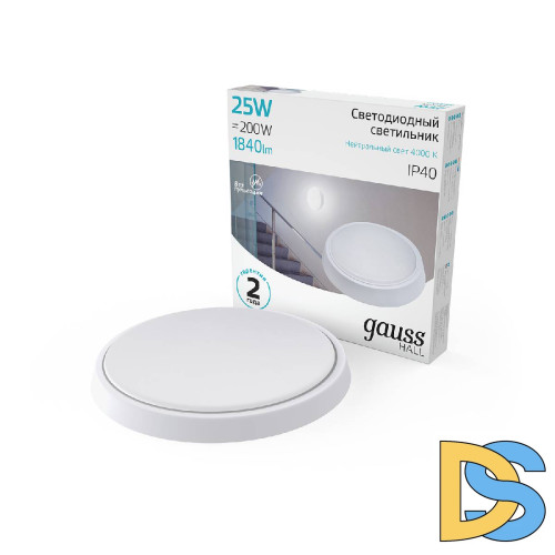 Настенно-потолочный светодиодный светильник Gauss Hall 193411225