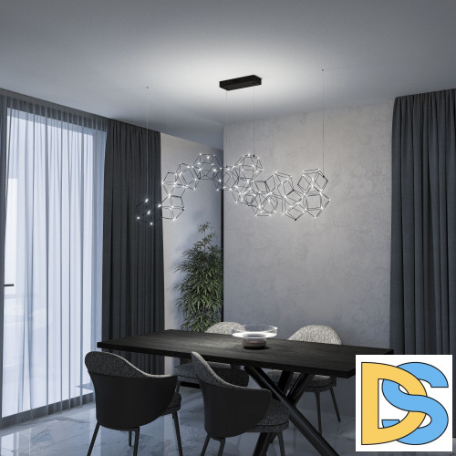 Подвесная люстра Eurosvet Uma 90168/14 черный жемчуг a061148