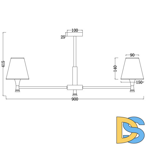 Люстра на штанге Freya Perfetto FR5098PL-08BBS