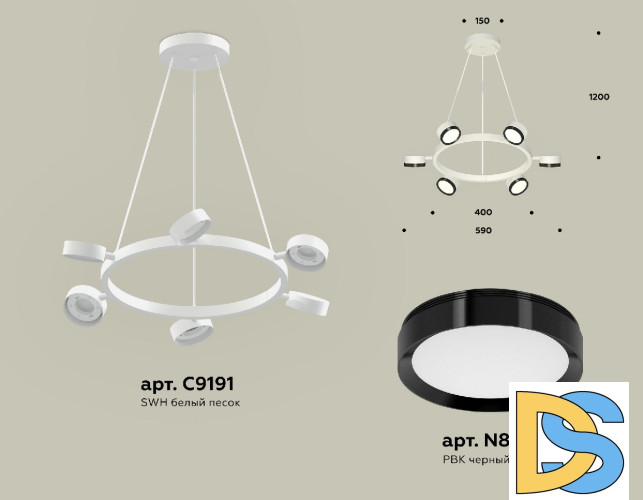 Подвесная люстра Ambrella Light Traditional (C9191, N8113) XB9191151
