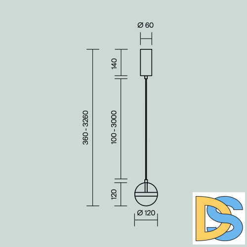 Подвесной светильник Maytoni Area MOD295PL-L20BS3K