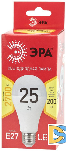Лампа светодиодная Эра E27 25W 2700K LED A65-25W-827-E27 R Б0048009