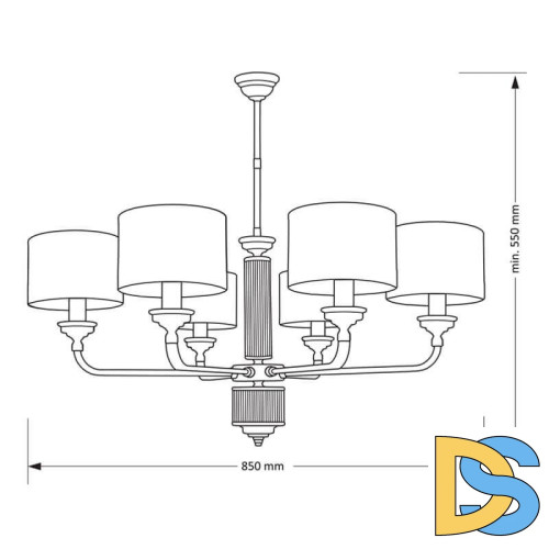 Подвесная люстра Kutek Mood Tivoli TIV-ZW-8 (P)