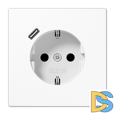 Розетка 2K+З USB Typ C Jung LS1520-18CWW