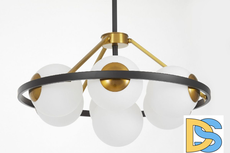 Подвесная люстра Lumina Deco Donzano LDP 8034-7 BK+WT