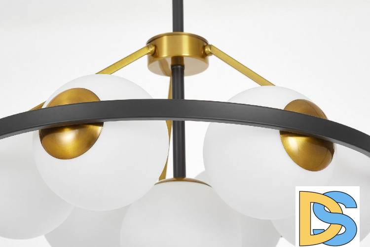 Подвесная люстра Lumina Deco Donzano LDP 8034-7 BK+WT