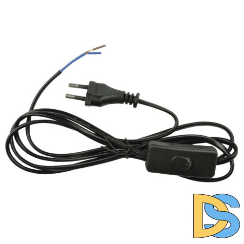 Шнур сетевой с вилкой и выключателем (UL-00004429) Uniel UCX-C10/02A-170 Black