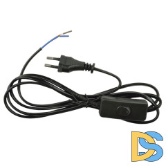 Шнур сетевой с вилкой и выключателем (UL-00004429) Uniel UCX-C10/02A-170 Black