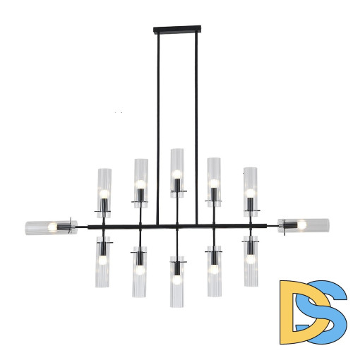 Люстра на штанге Indigo Saetta 11053/12R Black V000566