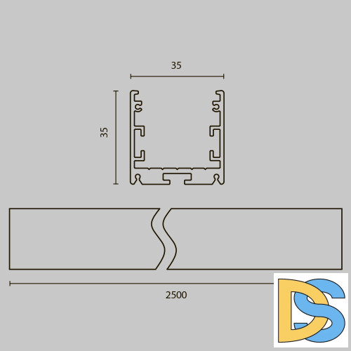 Радиусный профиль Maytoni Led strip ALM-3535R-B-D-2.5M