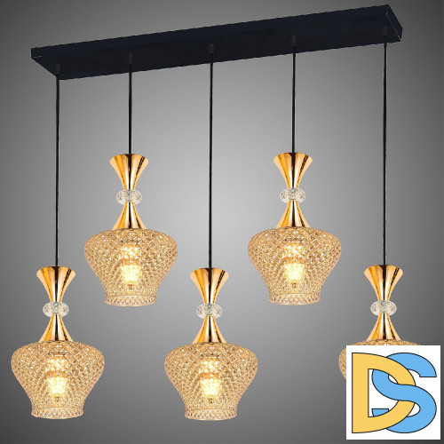 Подвесная люстра Reluce 09004-0.9-05L AMBER