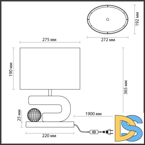 Настольная лампа Odeon Light Bagel 5410/1TA