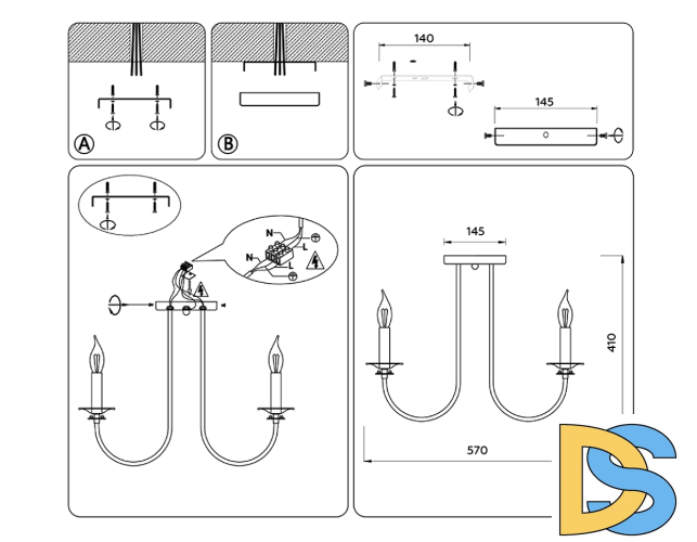 Потолочная люстра Ambrella Light Modern TR9621