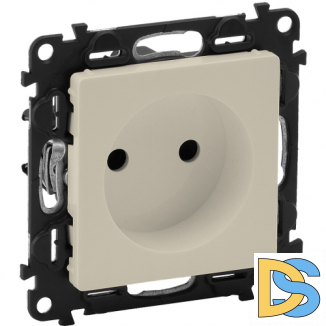 Розетка Legrand Valena Life без заземления со шторками 753016+754971 Слоновая кость