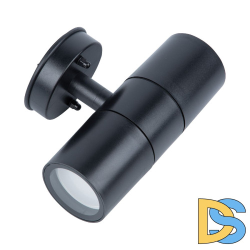 Уличный настенный светильник Uniel UUL-S22D-2x7W/GU10 IP65 BLACK UL-00011270