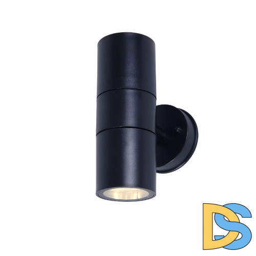 Уличный настенный светильник Uniel UUL-S22D-2x7W/GU10 IP65 BLACK UL-00011270