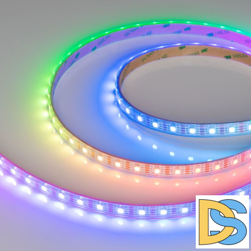 Светодиодная лента герметичная Arlight SPI-P-B60-12mm 5V RGB-PX1-BPT (12 W/m, IP66, 5060, 5m) 041167