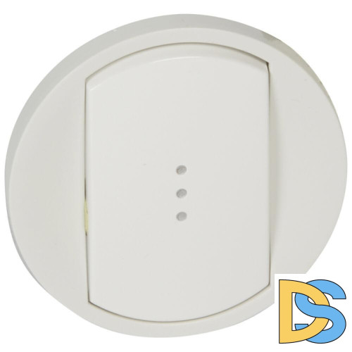 Лицевая панель Legrand Celiane выключателя одноклавишного с подсветкой белая 068003