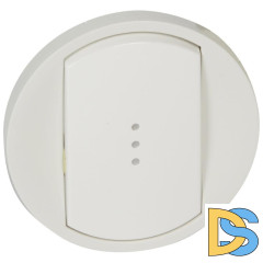 Лицевая панель Legrand Celiane выключателя одноклавишного с подсветкой белая 068003