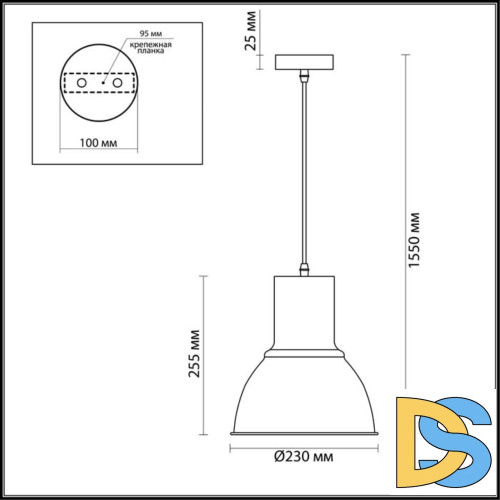 Подвесной светильник Odeon Light Laso 3327/1