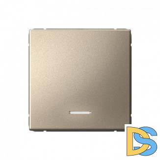 1-клавишный выключатель с подсветкой, сх. 5а, 10АX, Schneider Electric Art Gallery, цвет Шампань, GAL000513